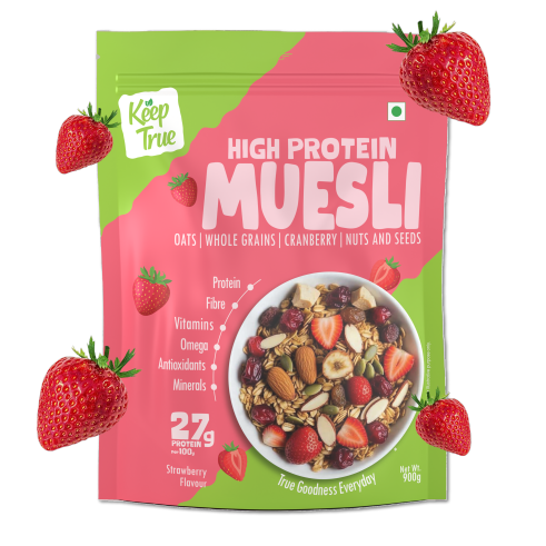 strawberry muesli breakfast india