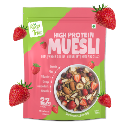 strawberry muesli breakfast india